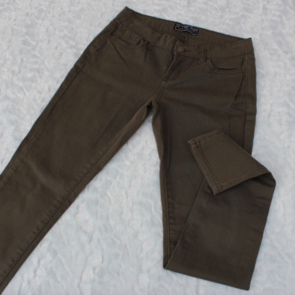 WAX JEAN BRAND SUPER SKINNY OLIVE GREEN PANTS